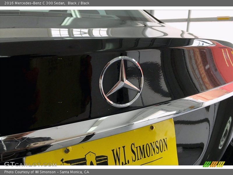 Black / Black 2016 Mercedes-Benz C 300 Sedan