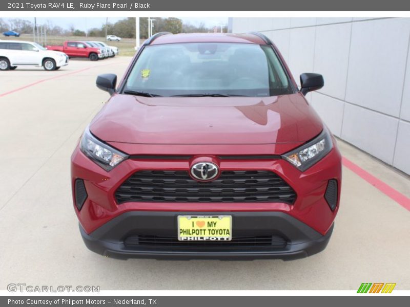 Ruby Flare Pearl / Black 2021 Toyota RAV4 LE