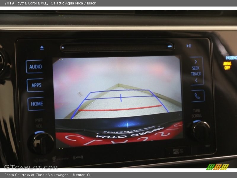 Galactic Aqua Mica / Black 2019 Toyota Corolla XLE