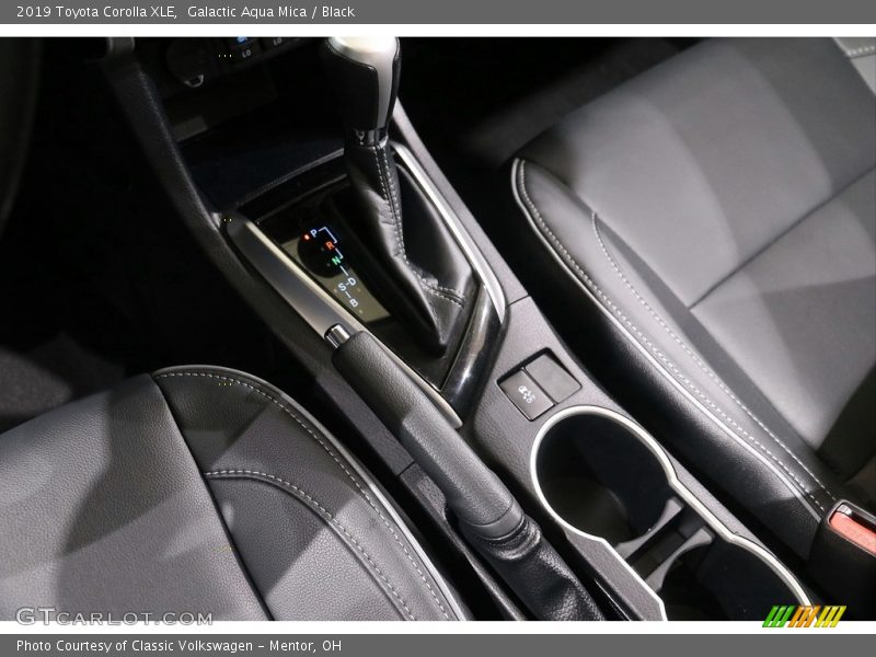 Galactic Aqua Mica / Black 2019 Toyota Corolla XLE