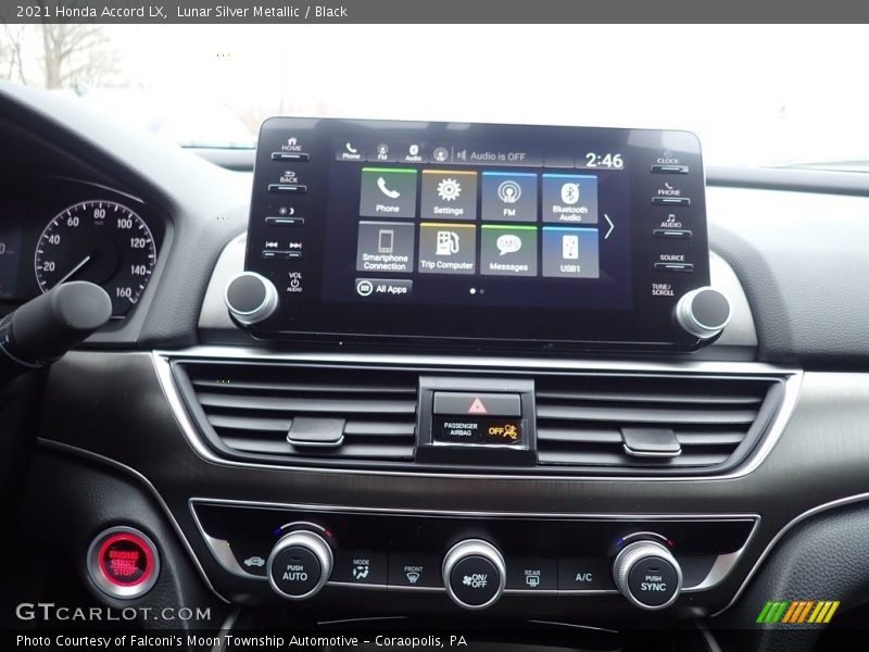Lunar Silver Metallic / Black 2021 Honda Accord LX