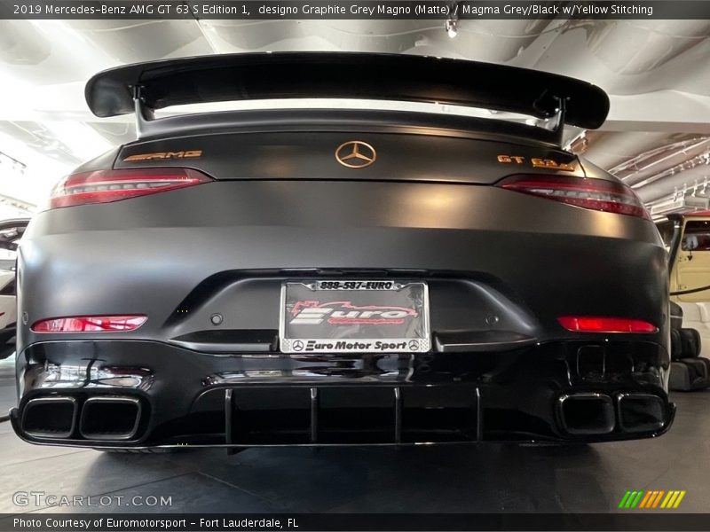 designo Graphite Grey Magno (Matte) / Magma Grey/Black w/Yellow Stitching 2019 Mercedes-Benz AMG GT 63 S Edition 1