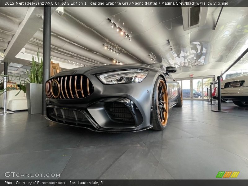 designo Graphite Grey Magno (Matte) / Magma Grey/Black w/Yellow Stitching 2019 Mercedes-Benz AMG GT 63 S Edition 1
