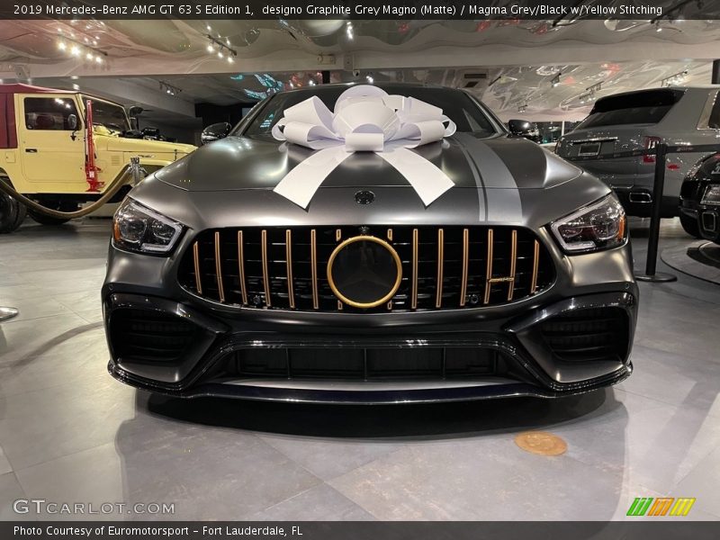 designo Graphite Grey Magno (Matte) / Magma Grey/Black w/Yellow Stitching 2019 Mercedes-Benz AMG GT 63 S Edition 1