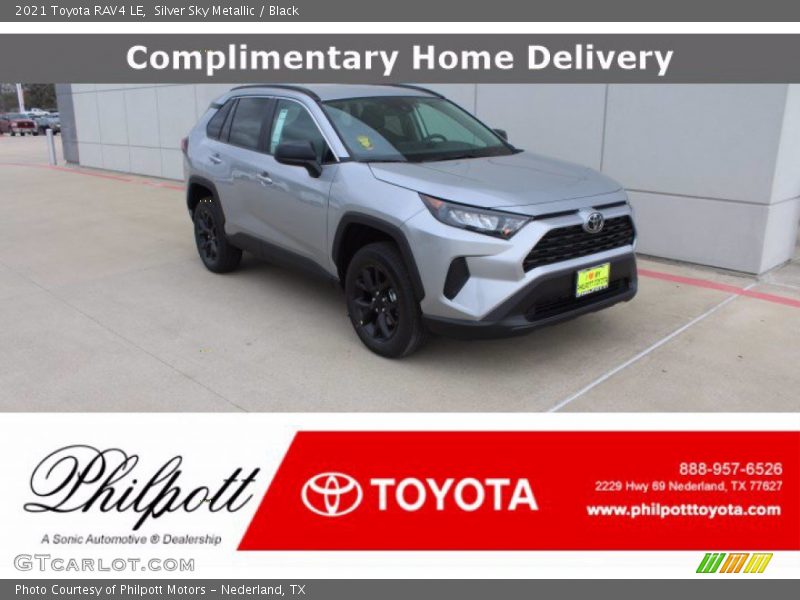 Silver Sky Metallic / Black 2021 Toyota RAV4 LE