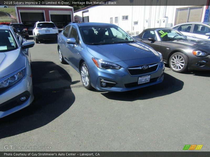 Heritage Blue Metallic / Black 2018 Subaru Impreza 2.0i Limited 4-Door