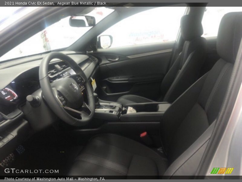 Aegean Blue Metallic / Black 2021 Honda Civic EX Sedan