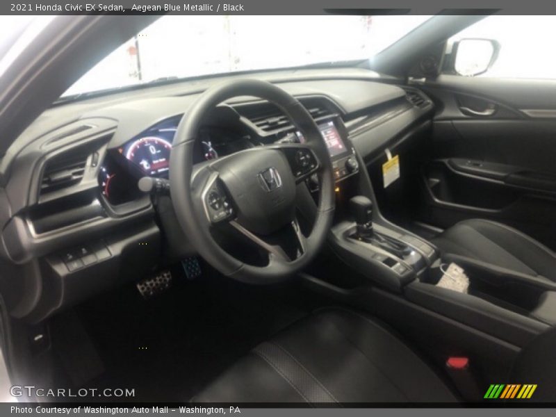 Aegean Blue Metallic / Black 2021 Honda Civic EX Sedan