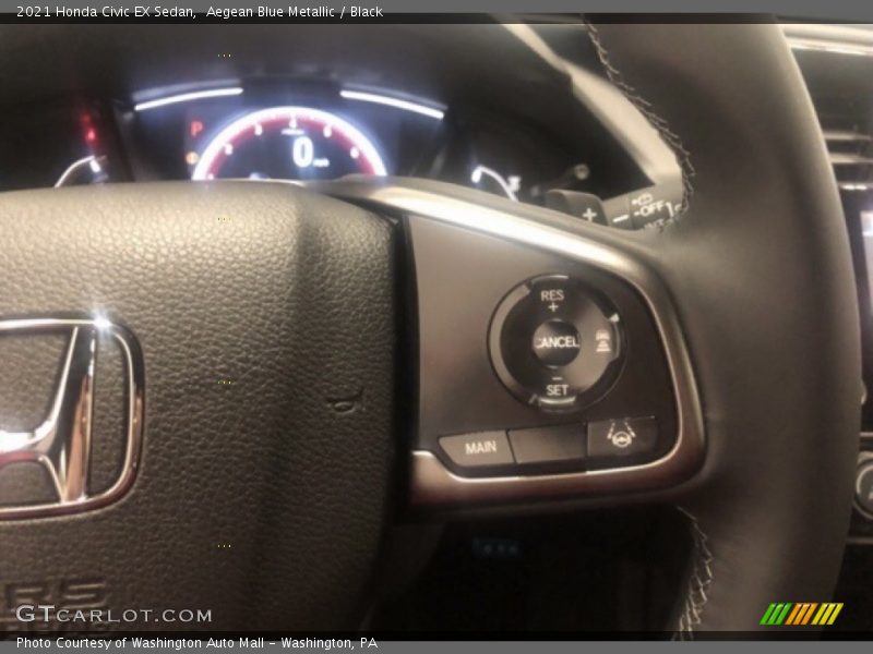 Aegean Blue Metallic / Black 2021 Honda Civic EX Sedan