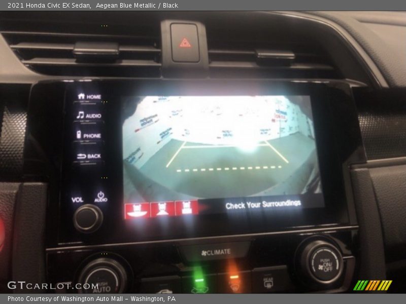 Aegean Blue Metallic / Black 2021 Honda Civic EX Sedan