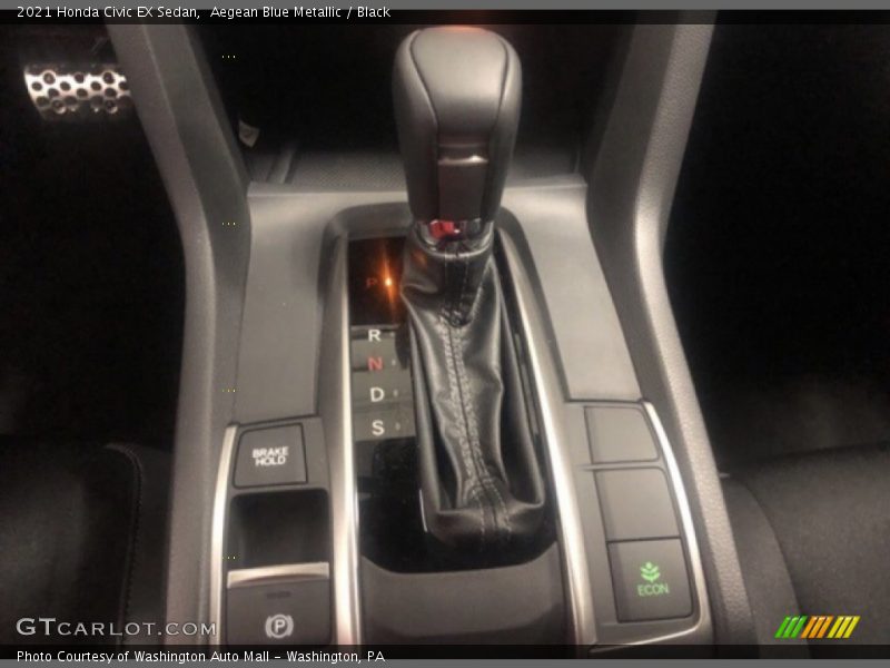 Aegean Blue Metallic / Black 2021 Honda Civic EX Sedan