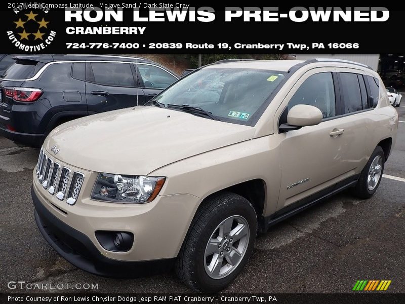 Mojave Sand / Dark Slate Gray 2017 Jeep Compass Latitude