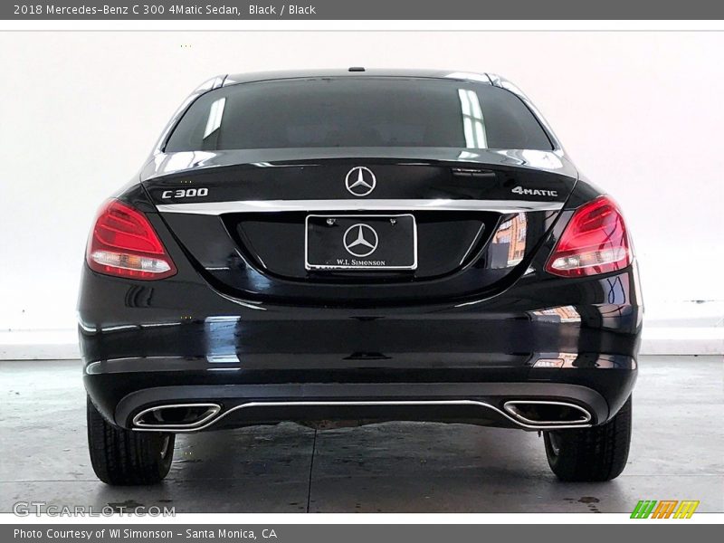 Black / Black 2018 Mercedes-Benz C 300 4Matic Sedan