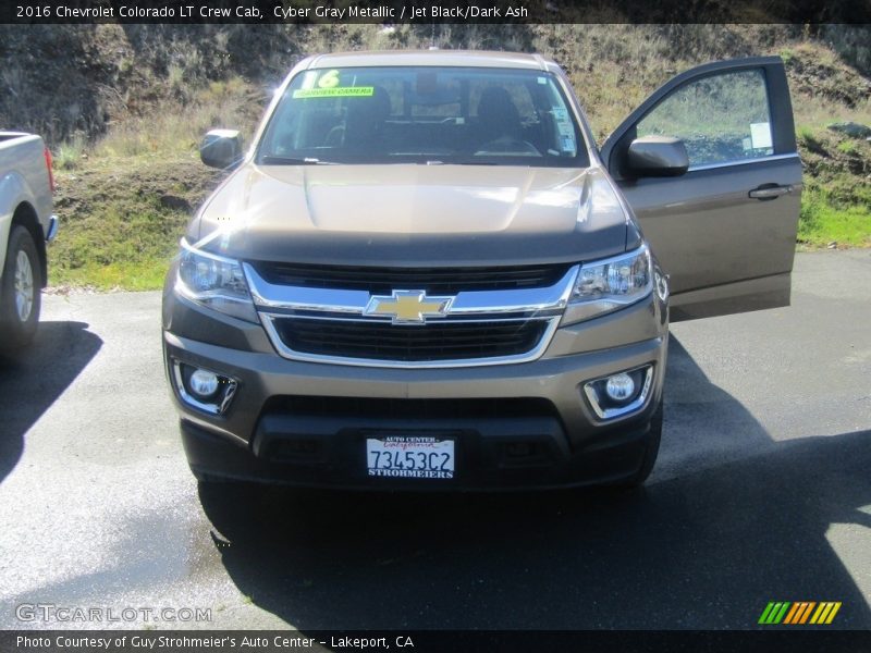 Cyber Gray Metallic / Jet Black/Dark Ash 2016 Chevrolet Colorado LT Crew Cab