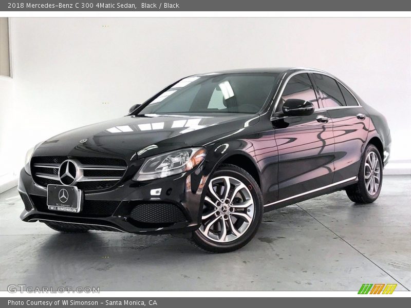 Black / Black 2018 Mercedes-Benz C 300 4Matic Sedan