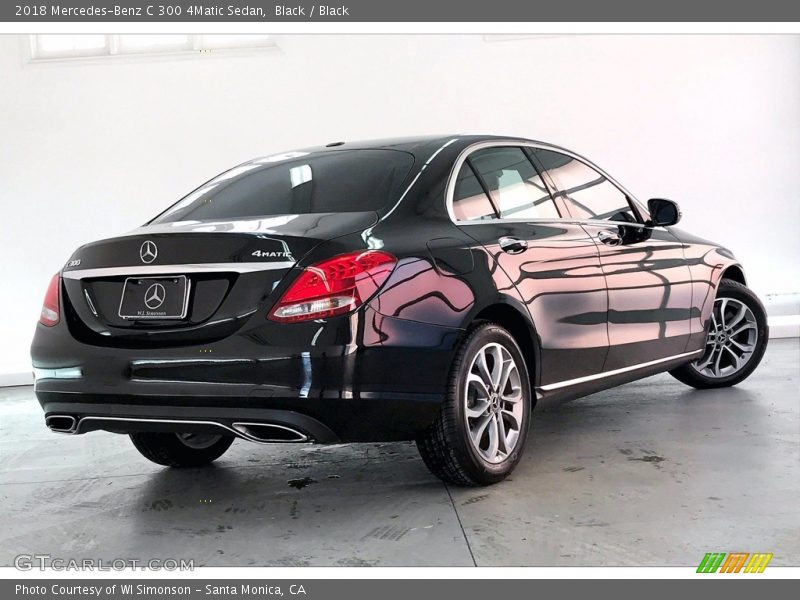 Black / Black 2018 Mercedes-Benz C 300 4Matic Sedan