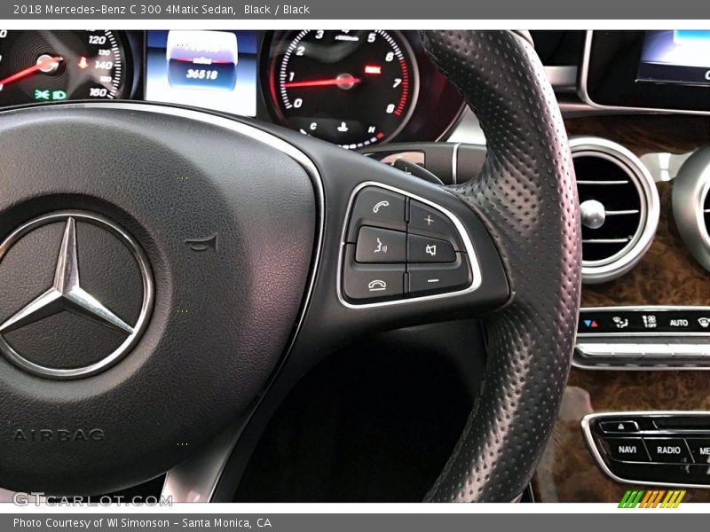 Black / Black 2018 Mercedes-Benz C 300 4Matic Sedan