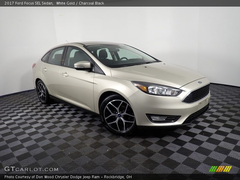 White Gold / Charcoal Black 2017 Ford Focus SEL Sedan