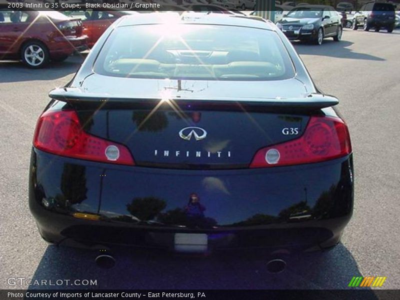 Black Obsidian / Graphite 2003 Infiniti G 35 Coupe