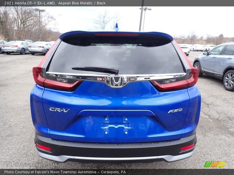 Aegean Blue Metallic / Black 2021 Honda CR-V EX-L AWD