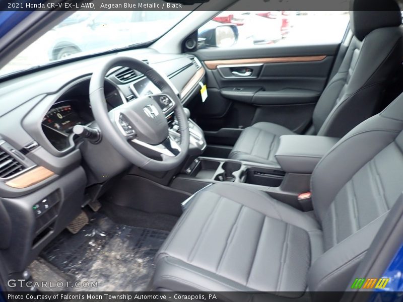 Aegean Blue Metallic / Black 2021 Honda CR-V EX-L AWD