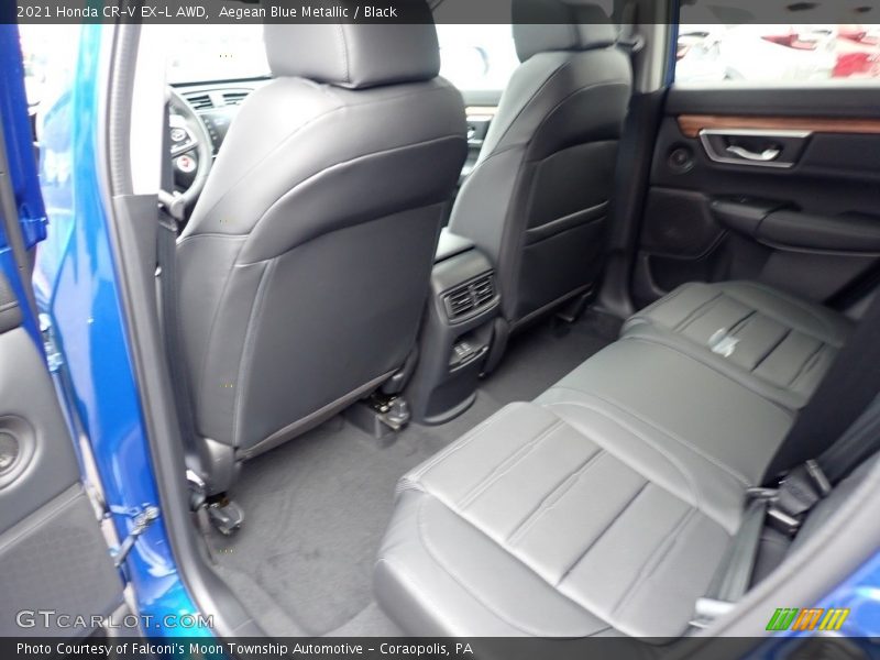Aegean Blue Metallic / Black 2021 Honda CR-V EX-L AWD
