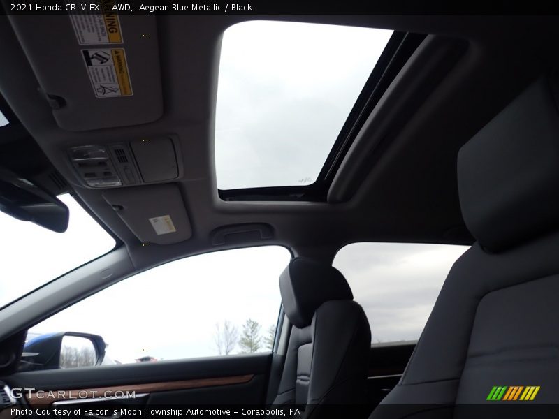 Aegean Blue Metallic / Black 2021 Honda CR-V EX-L AWD
