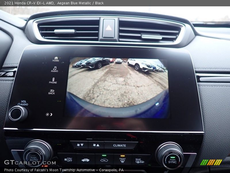 Aegean Blue Metallic / Black 2021 Honda CR-V EX-L AWD