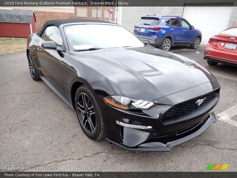 Shadow Black / Ebony 2018 Ford Mustang EcoBoost Premium Fastback