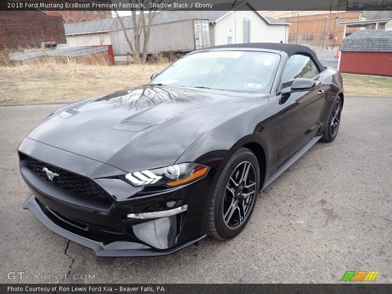 Shadow Black / Ebony 2018 Ford Mustang EcoBoost Premium Fastback