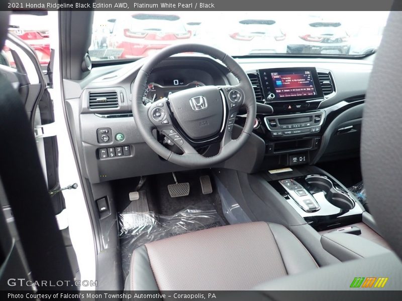 Platinum White Pearl / Black 2021 Honda Ridgeline Black Edition AWD