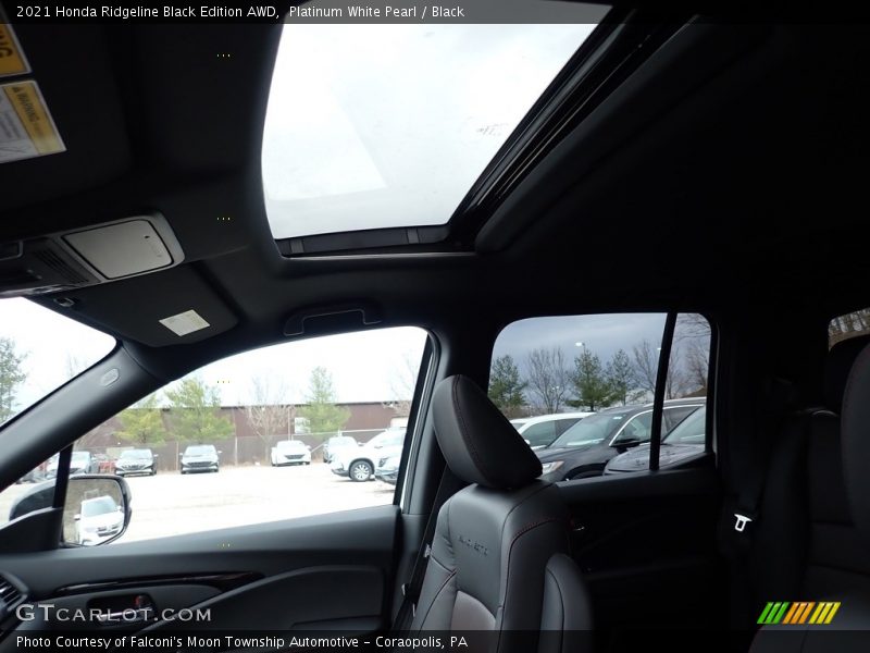Platinum White Pearl / Black 2021 Honda Ridgeline Black Edition AWD