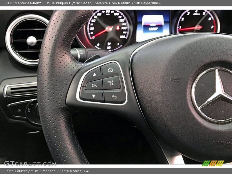 Selenite Grey Metallic / Silk Beige/Black 2018 Mercedes-Benz C 350e Plug-in Hybrid Sedan