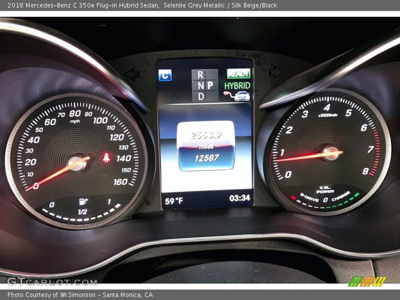 Selenite Grey Metallic / Silk Beige/Black 2018 Mercedes-Benz C 350e Plug-in Hybrid Sedan