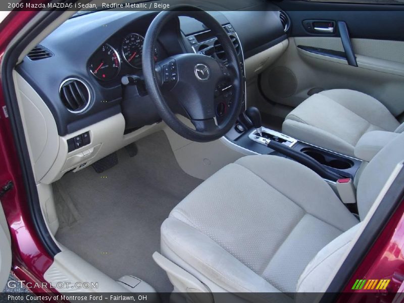 Redfire Metallic / Beige 2006 Mazda MAZDA6 i Sedan