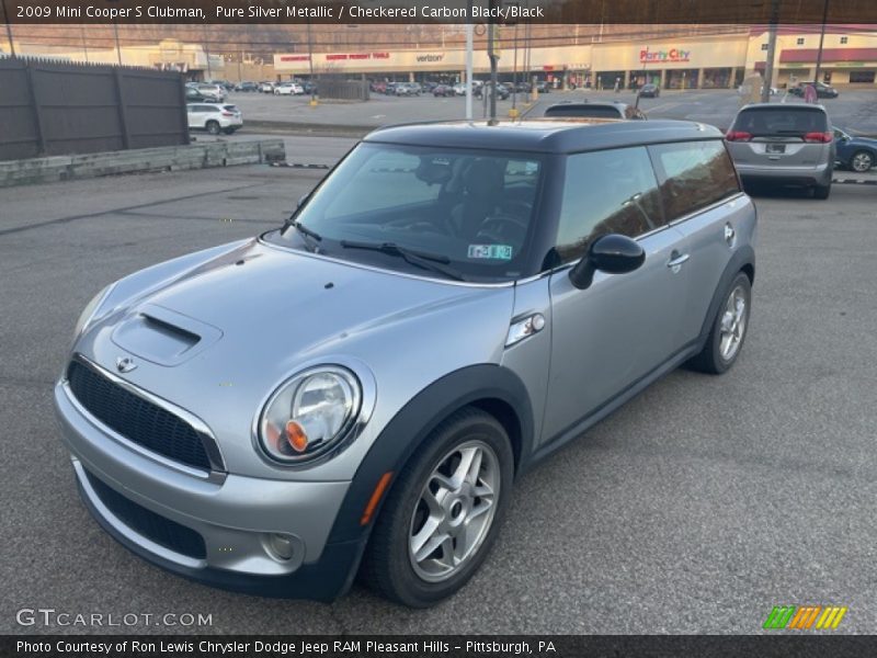 Pure Silver Metallic / Checkered Carbon Black/Black 2009 Mini Cooper S Clubman