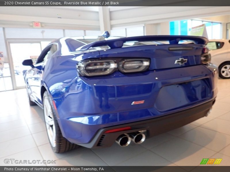 Riverside Blue Metallic / Jet Black 2020 Chevrolet Camaro SS Coupe