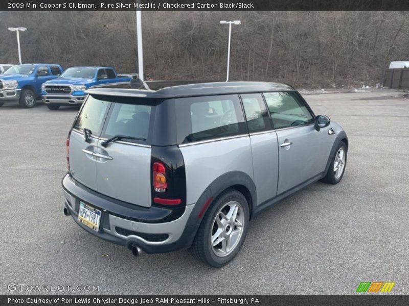 Pure Silver Metallic / Checkered Carbon Black/Black 2009 Mini Cooper S Clubman