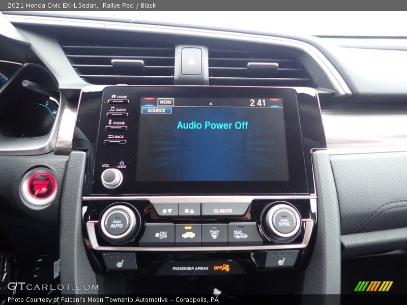 Rallye Red / Black 2021 Honda Civic EX-L Sedan