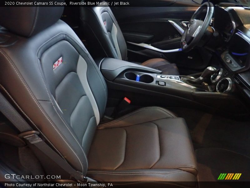 Riverside Blue Metallic / Jet Black 2020 Chevrolet Camaro SS Coupe
