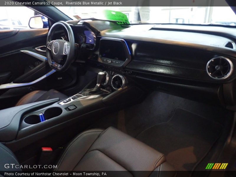 Riverside Blue Metallic / Jet Black 2020 Chevrolet Camaro SS Coupe