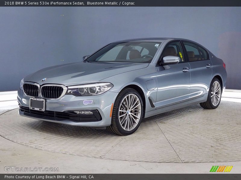 Bluestone Metallic / Cognac 2018 BMW 5 Series 530e iPerfomance Sedan