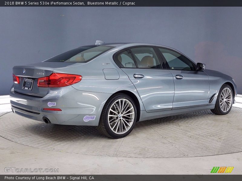 Bluestone Metallic / Cognac 2018 BMW 5 Series 530e iPerfomance Sedan