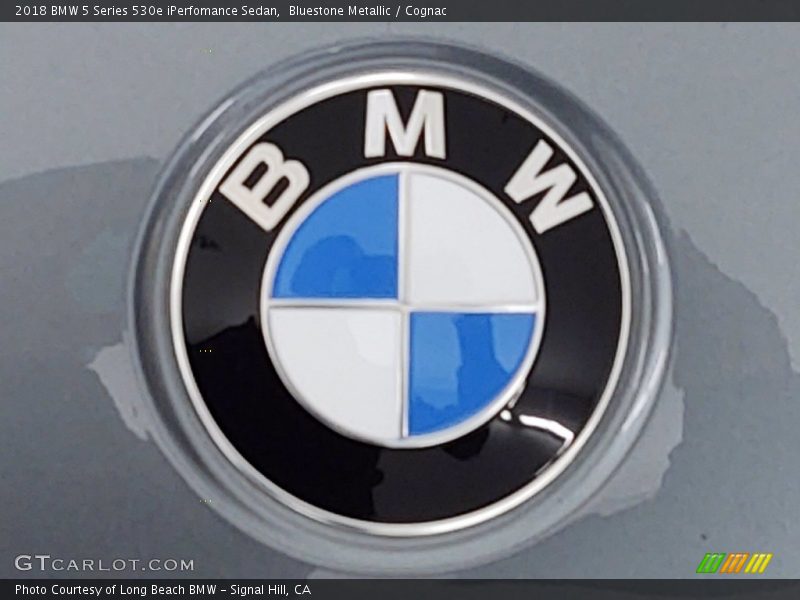 Bluestone Metallic / Cognac 2018 BMW 5 Series 530e iPerfomance Sedan