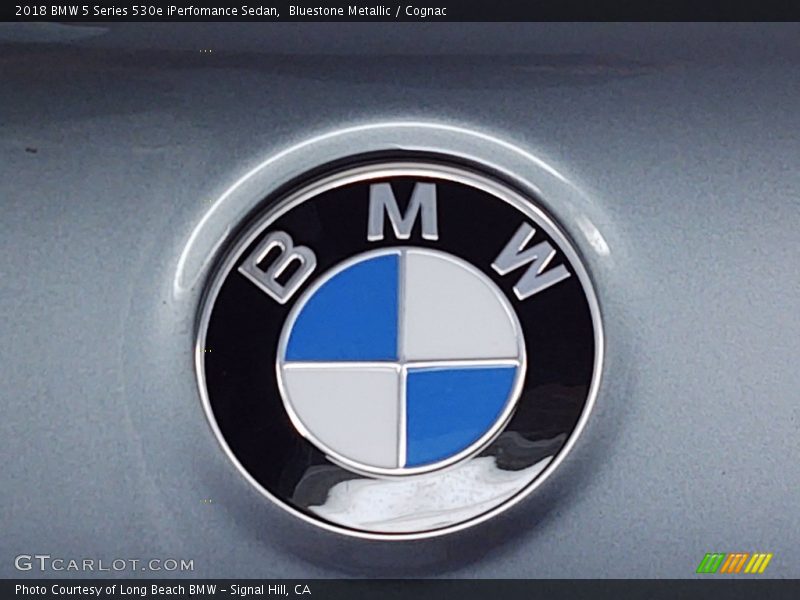 Bluestone Metallic / Cognac 2018 BMW 5 Series 530e iPerfomance Sedan