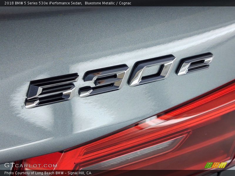 Bluestone Metallic / Cognac 2018 BMW 5 Series 530e iPerfomance Sedan