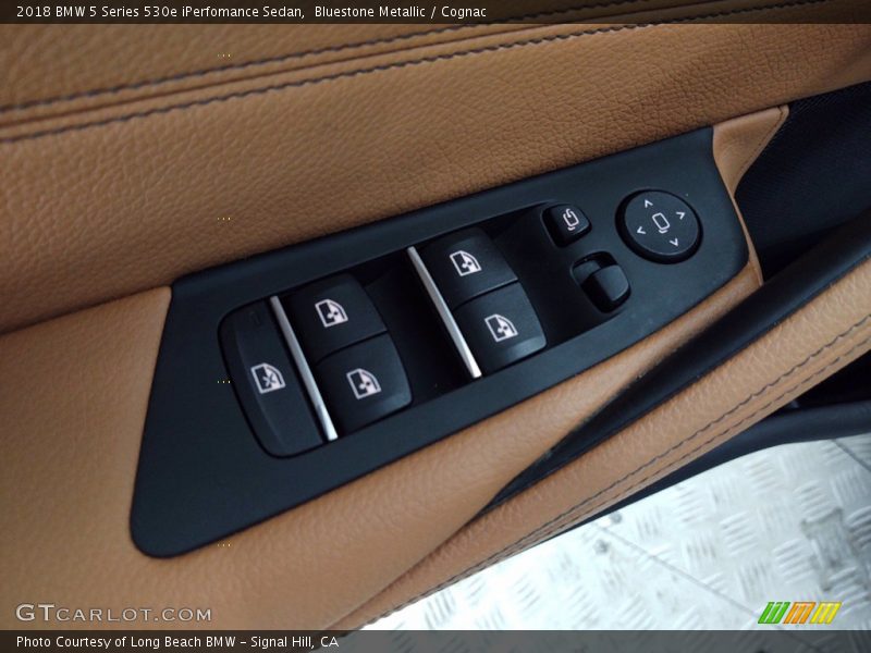 Bluestone Metallic / Cognac 2018 BMW 5 Series 530e iPerfomance Sedan