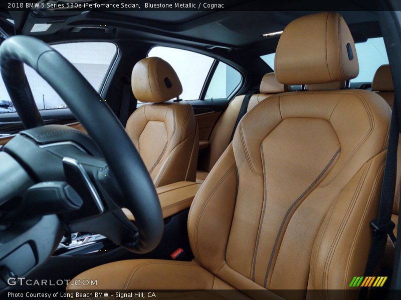 Bluestone Metallic / Cognac 2018 BMW 5 Series 530e iPerfomance Sedan