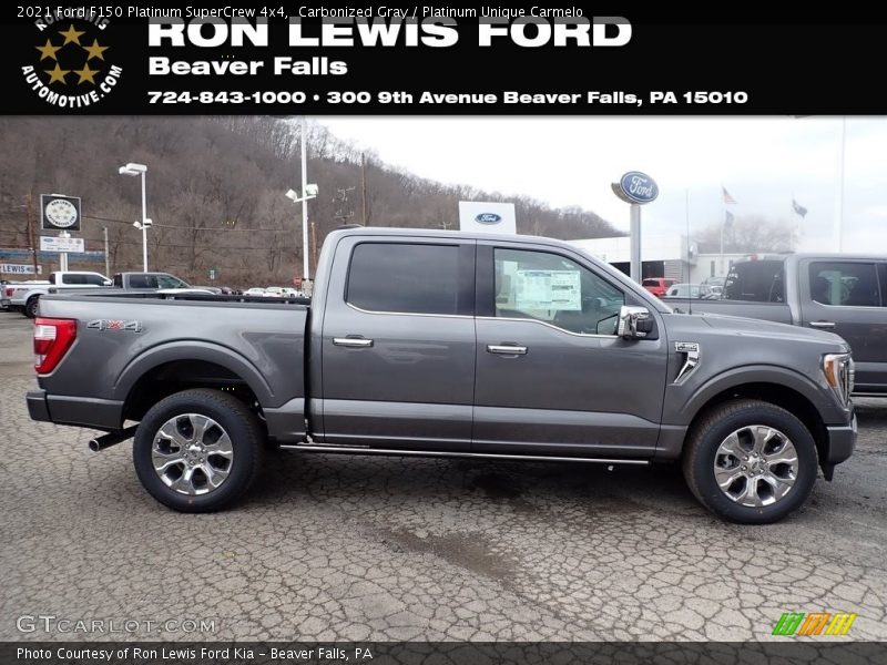 Carbonized Gray / Platinum Unique Carmelo 2021 Ford F150 Platinum SuperCrew 4x4
