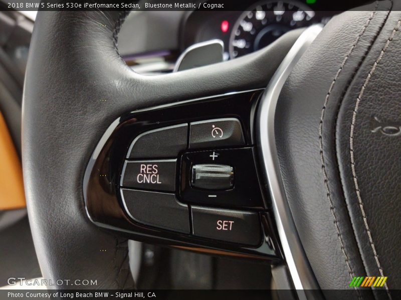 Bluestone Metallic / Cognac 2018 BMW 5 Series 530e iPerfomance Sedan